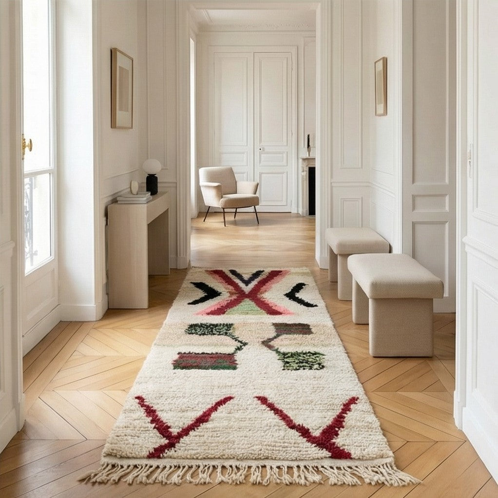Tapis couloir berbère vintage
