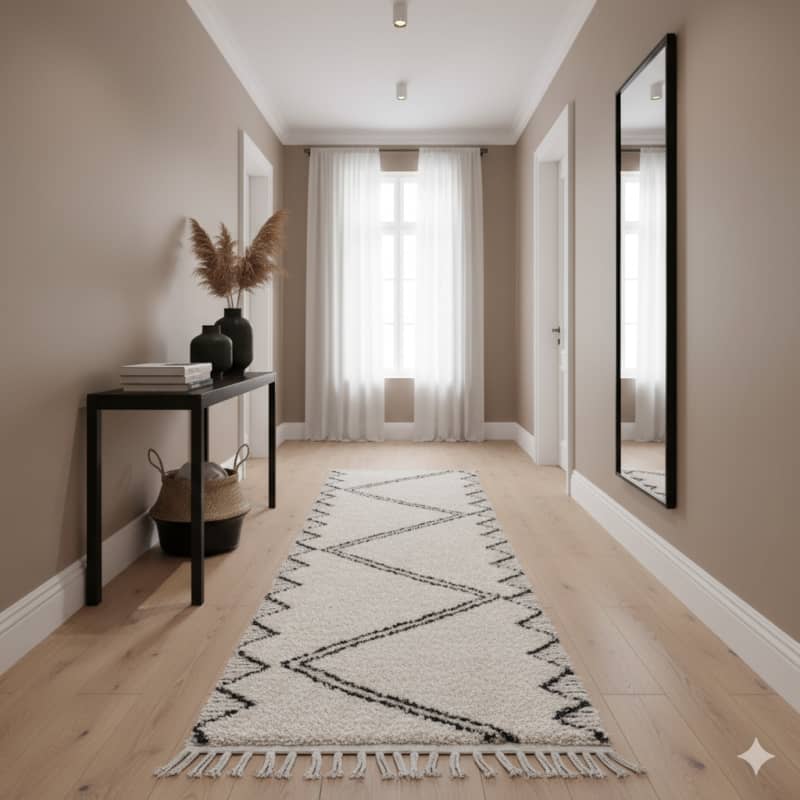 Tapis de couloir Berbère <br> Beni Ouarain <br> 80x310 cm