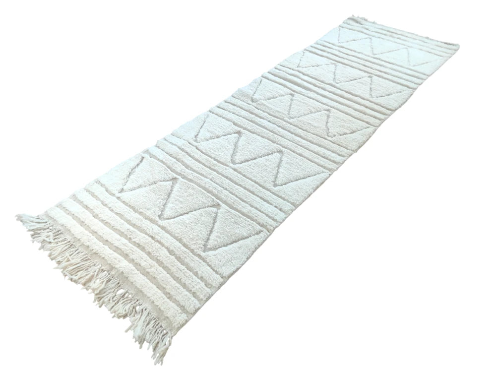 Tapis de couloir Berbère ethnique 90x300 cm - MAZIR Décoration