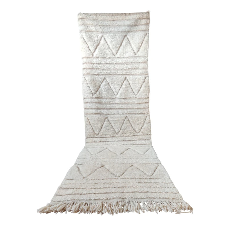 Tapis de couloir Berbère ethnique 90x300 cm - MAZIR Décoration