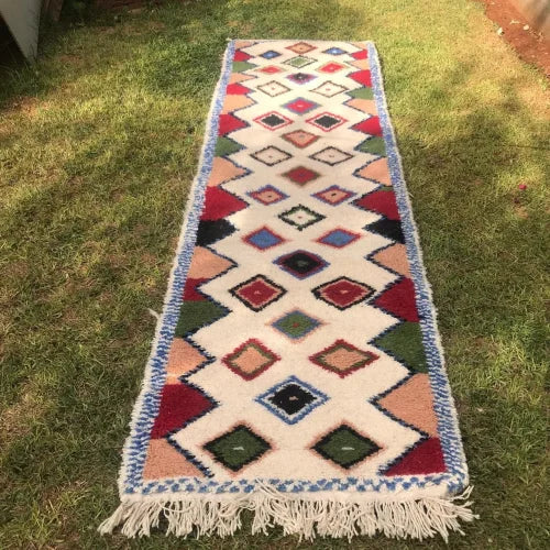 tapis couloir multicolore