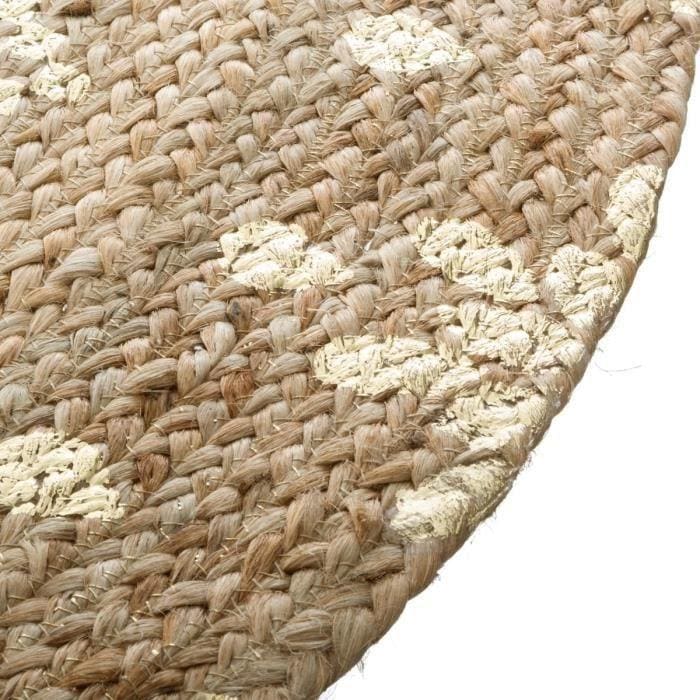 tapis jute beige doré