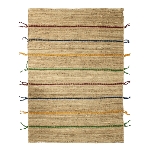 tapis jute boheme coloré