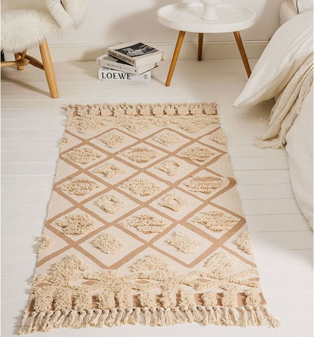 tapis beige marron mazir