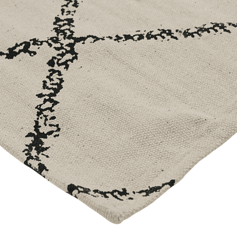 sublime Tapis Berbère blanc patine à motif losange