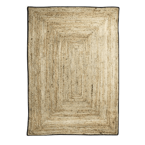 Tapis jute bande noire - Tapis