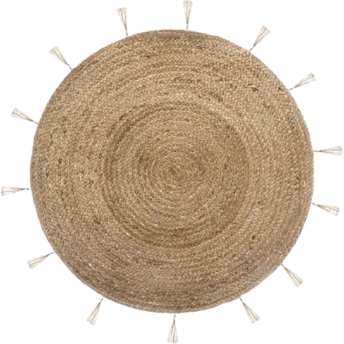 tapis rond jute