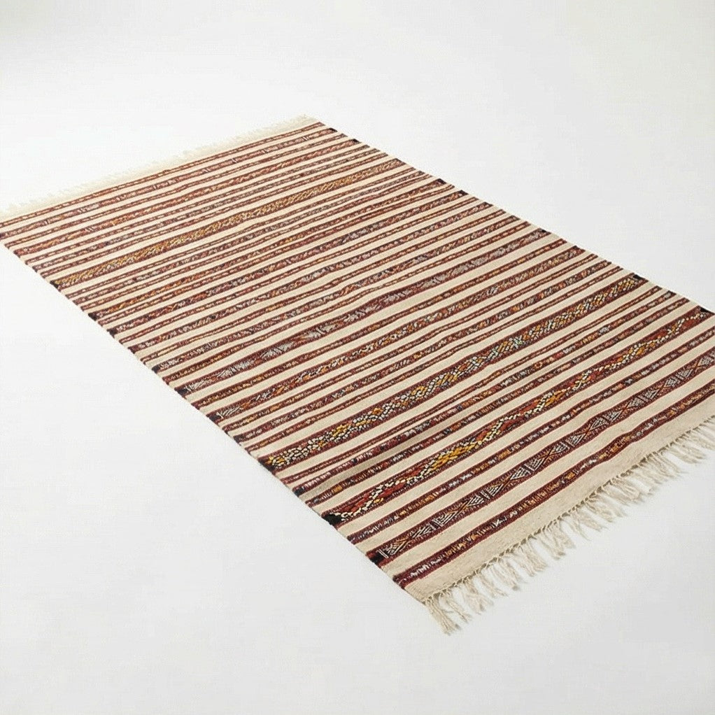 Tapis marocain Kilim motifs bohème 95x170 cm