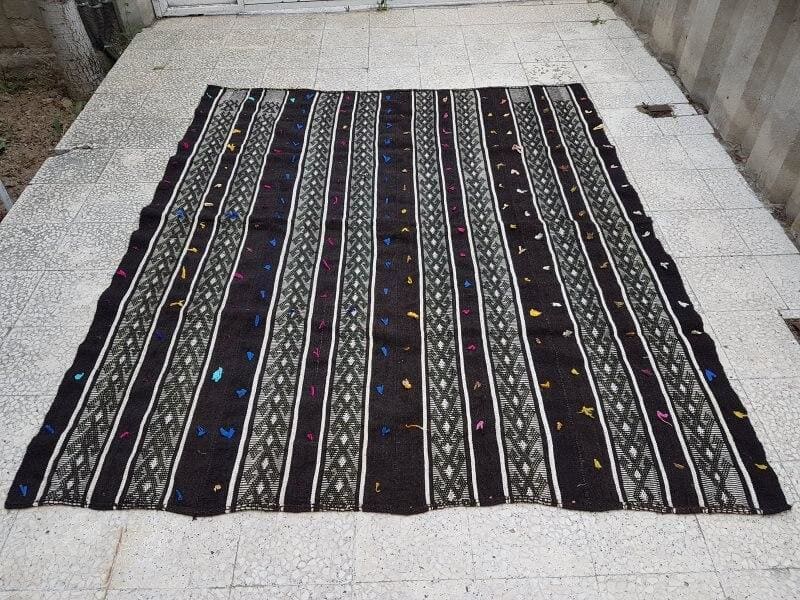 Tapis Kilim Noir | MAZIR