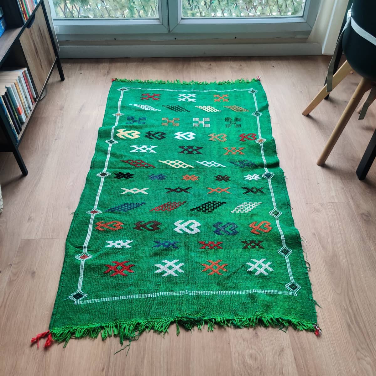 Tapis Kilim Vert Berbère | MAZIR
