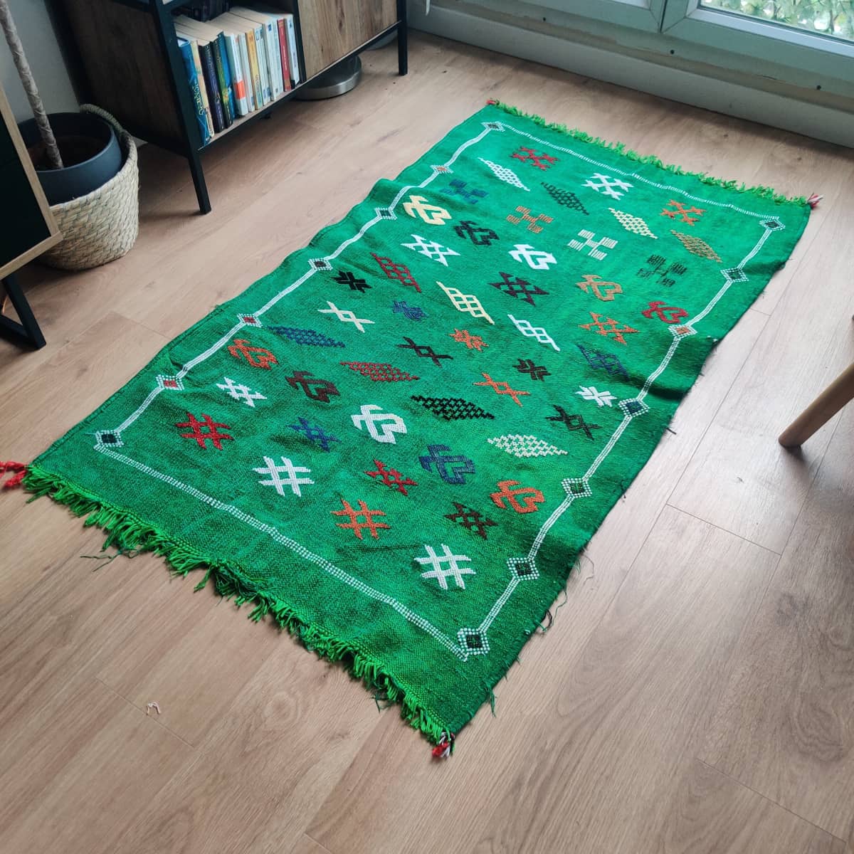 Tapis Kilim Vert Berbère | MAZIR