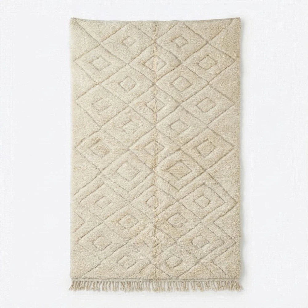 Grand tapis berbère à losanges imbriqués