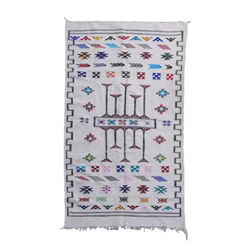 tapis marocain blanc