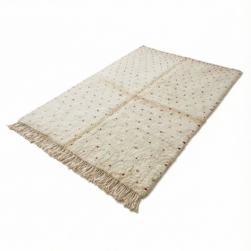 Tapis berbère pois roses somptueux