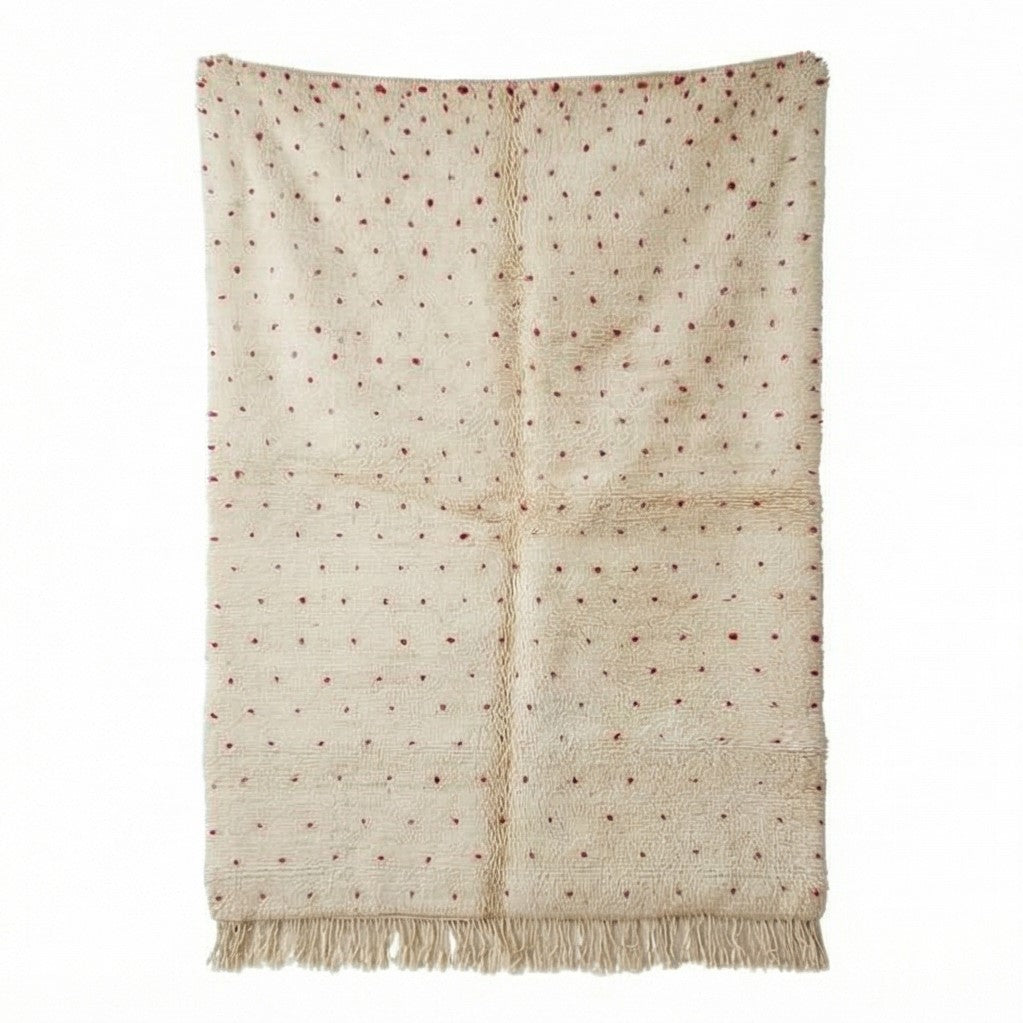 Tapis berbère pois roses somptueux