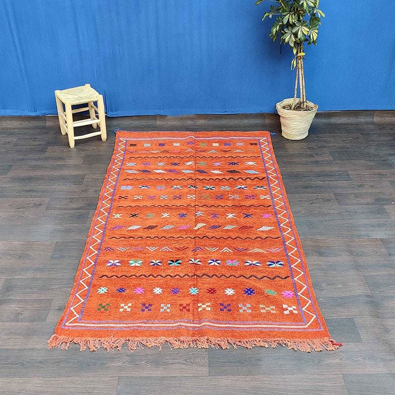tapis marocain orange