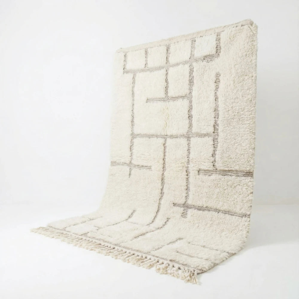 Tapis berbère motif graphique noir