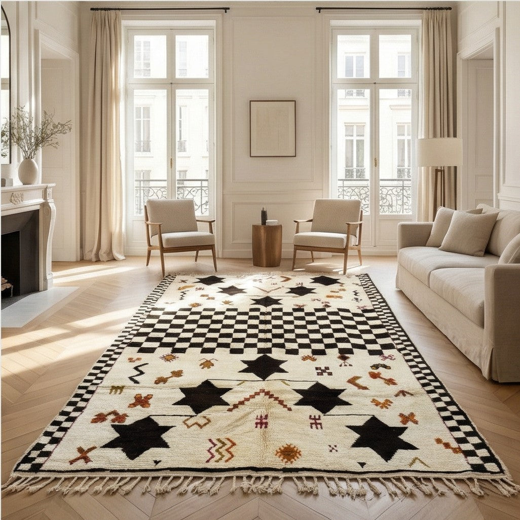 Tapis Béni Ouarain bohème 200x300 cm