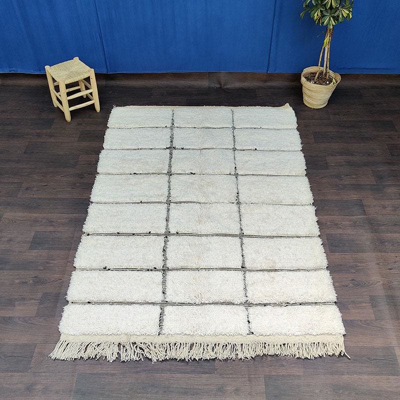 tapis berbere blanc et noir