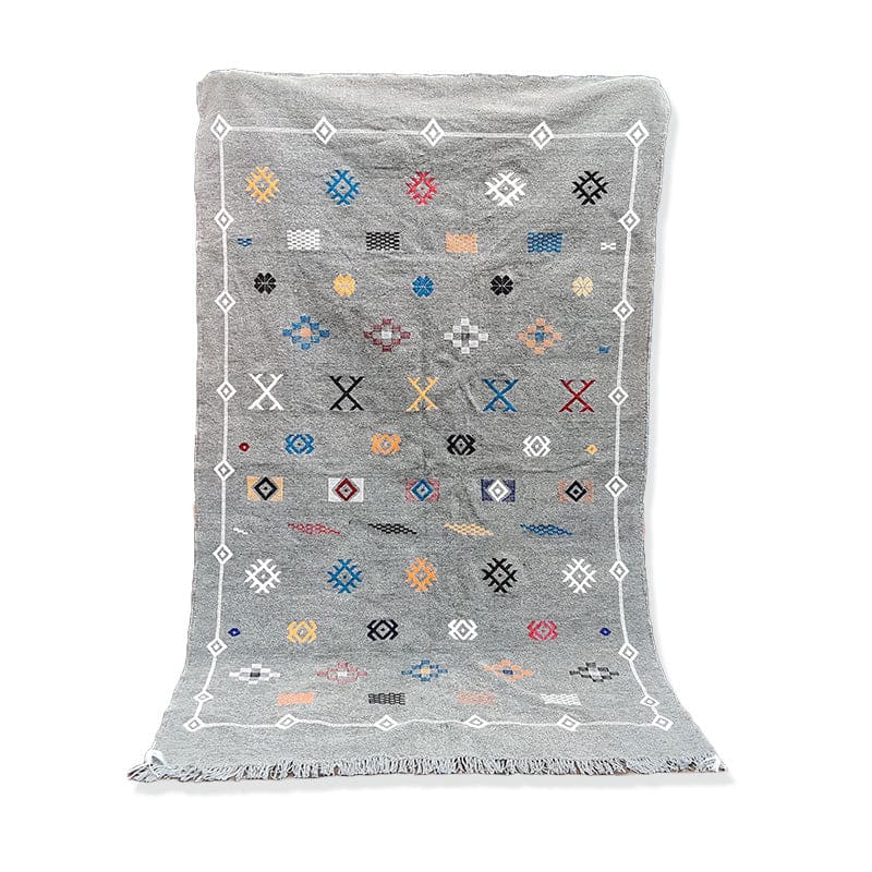 Tapis Marocain Gris Ethnique