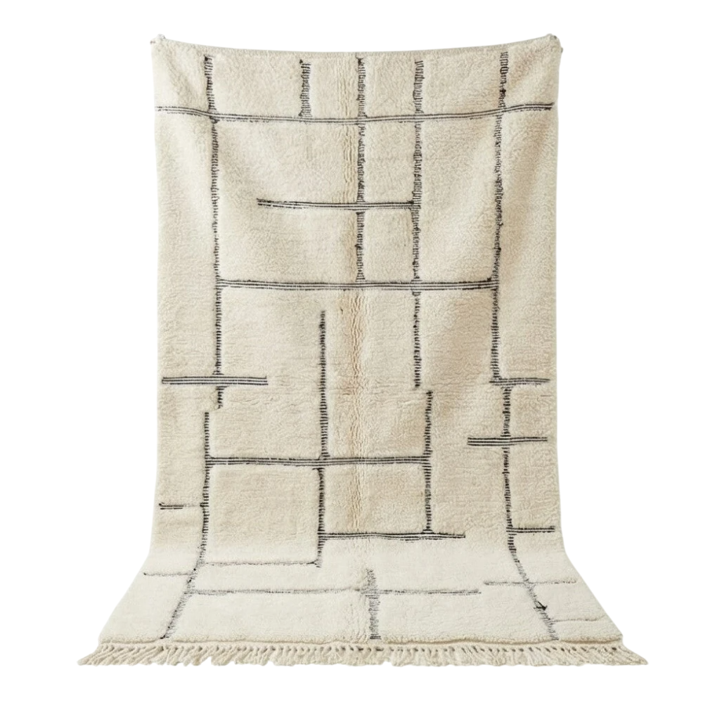 Tapis marocain laine motif graphique Mana