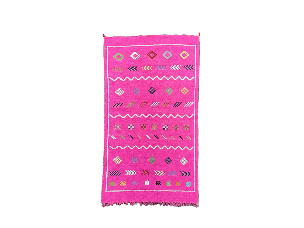 Tapis Marocain Rose bohème