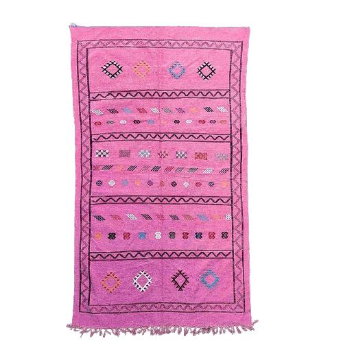 tapis ethnique rose