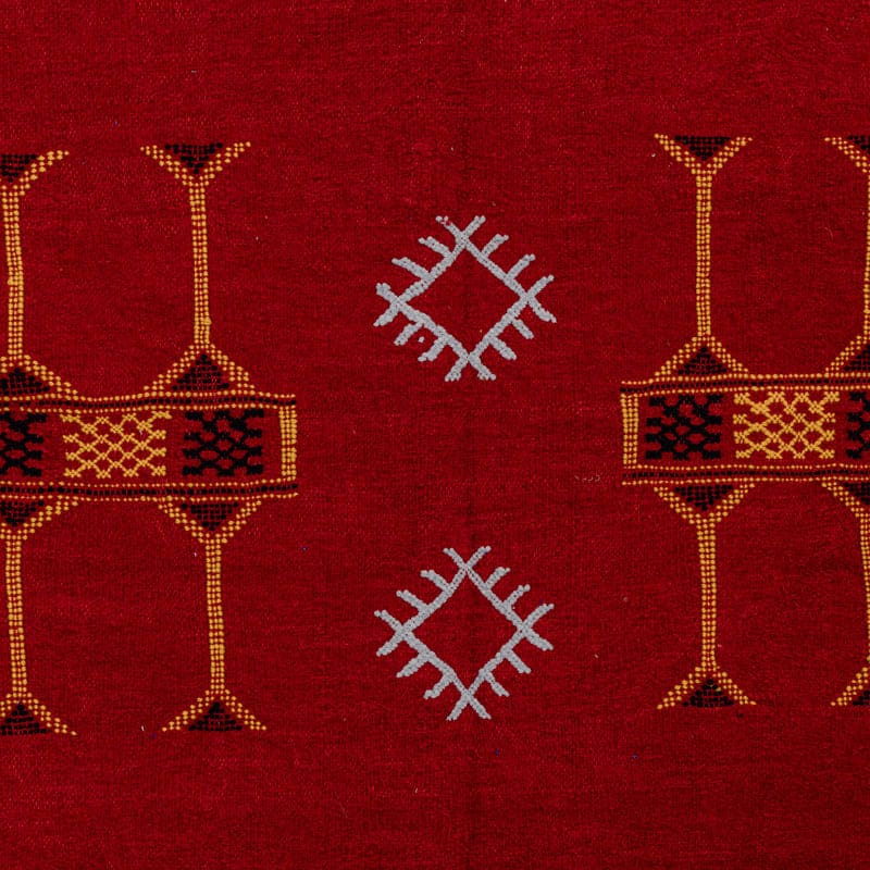 tapis motifs berbere rouge