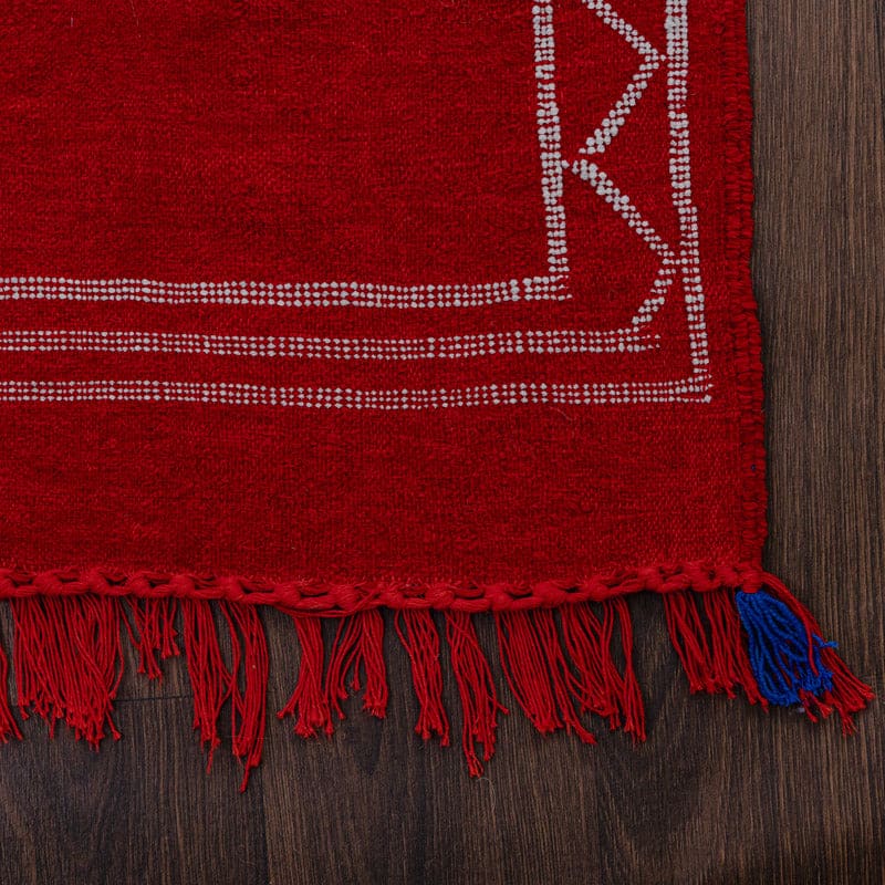 tapis coton rouge
