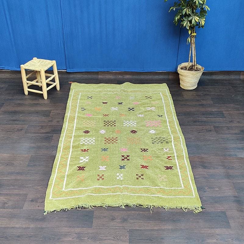 tapis boheme vert