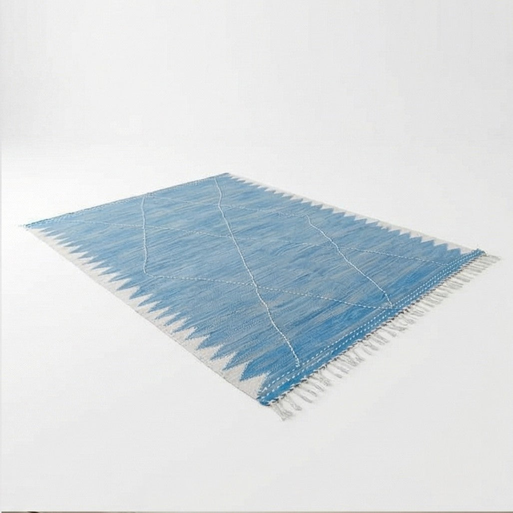 Tapis marocain bleu Zanafi 200x300 cm