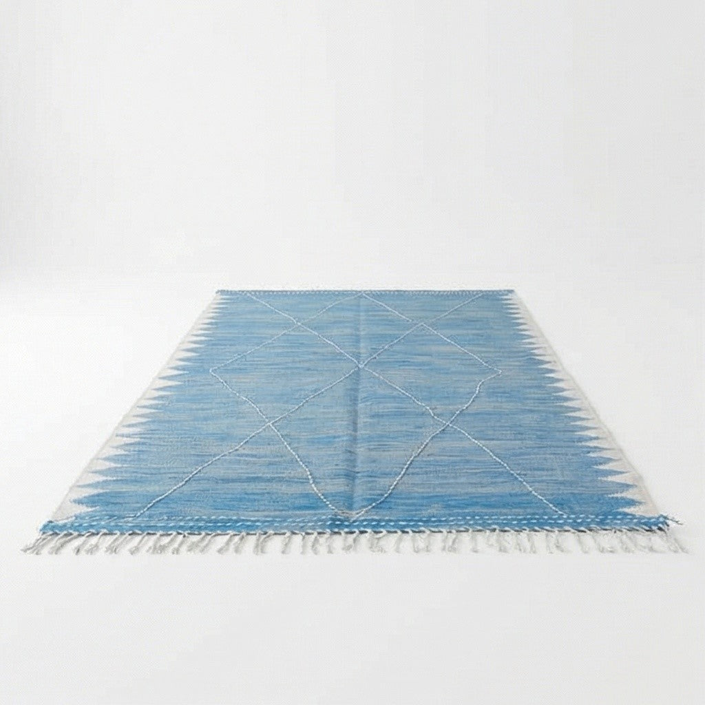Tapis marocain bleu Zanafi 200x300 cm