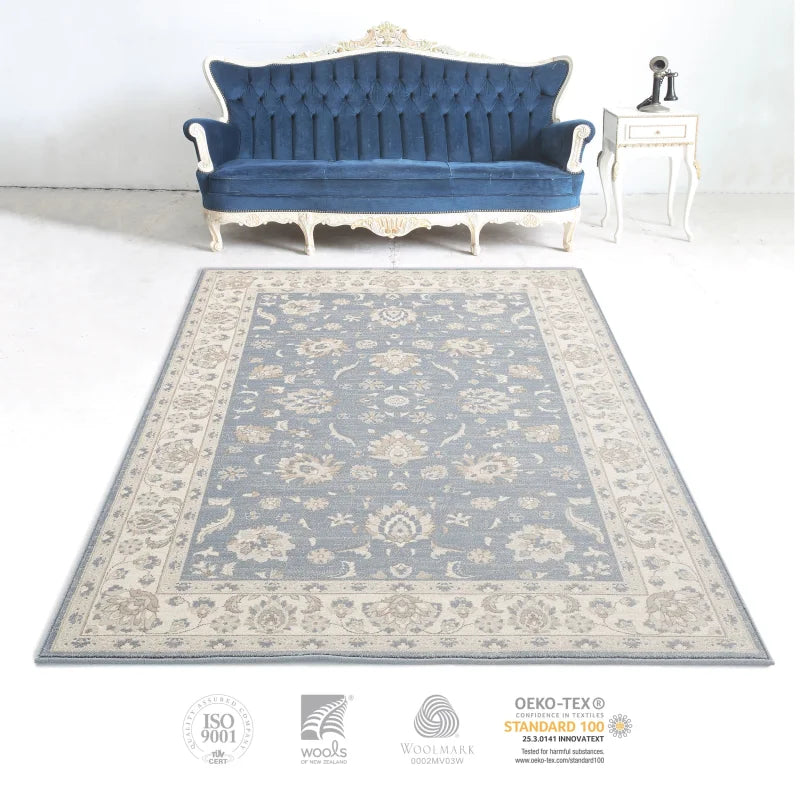 tapis d'orient bleu