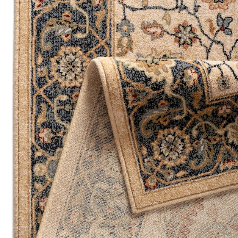 Tapis Oriental Noir et Beige KILI 160x230 cm - 1.6x2.3 m -