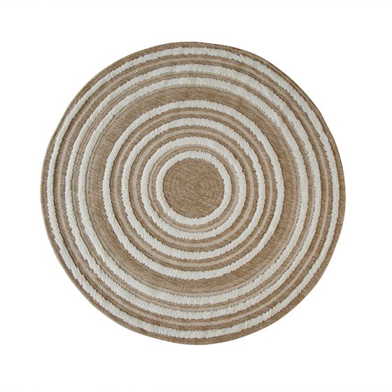 Tapis rond en jute naturel beige 70cm