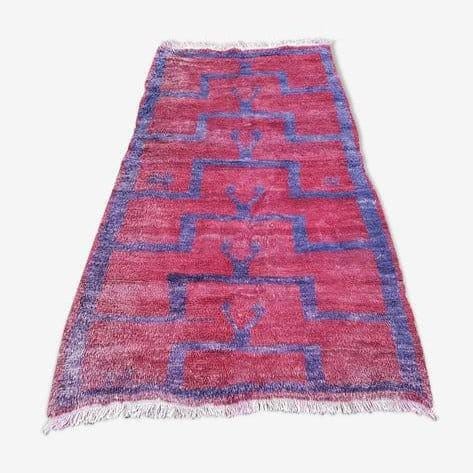 tapis shaggy rouge