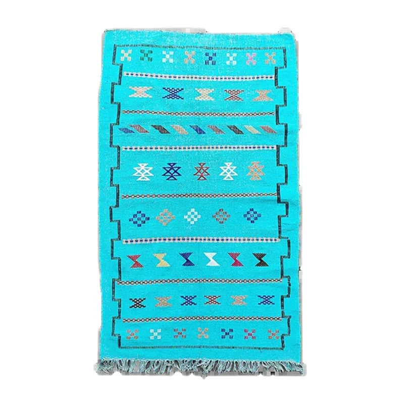 Petit Tapis Berbère Turquoise - MAZIR Décoration