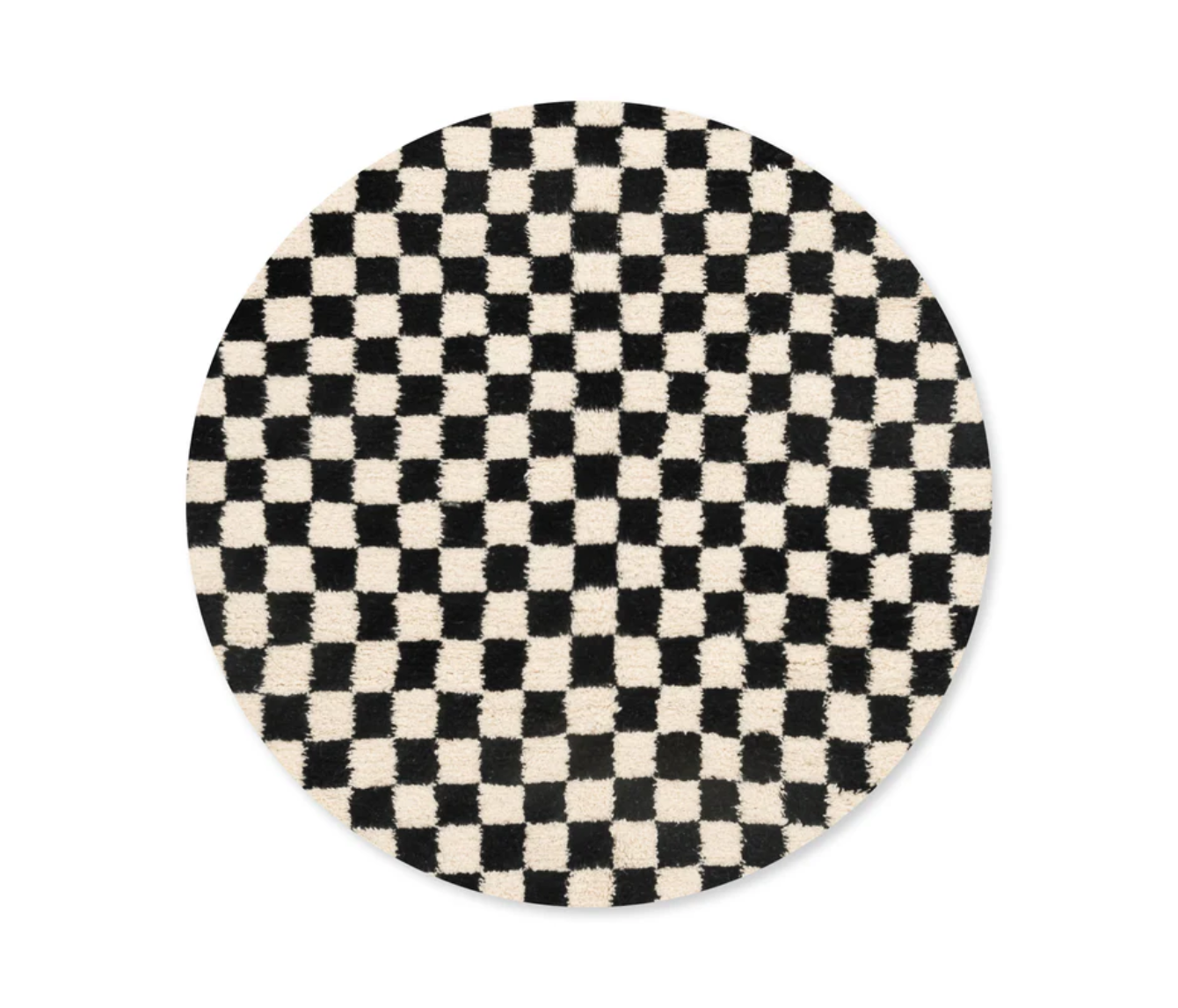 Tapis berbère rond damier - Sur mesure