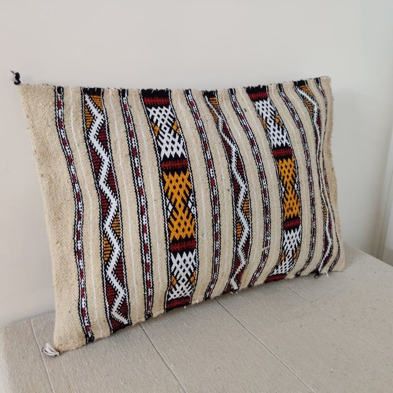 coussin kilim beige