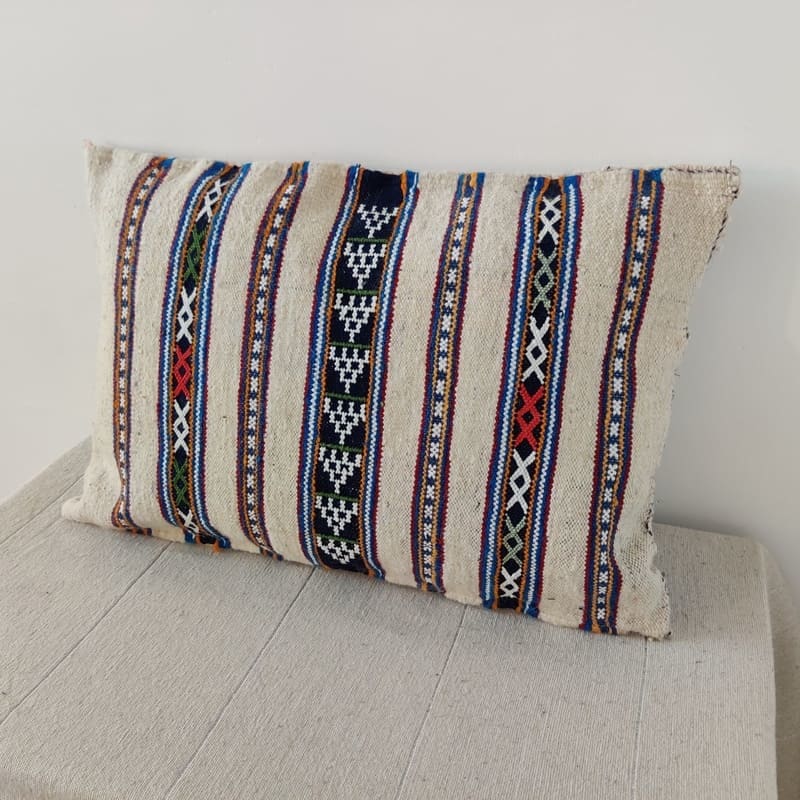 coussin marocain blanc