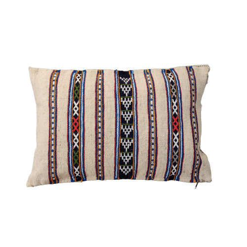 coussin ethnique blanc