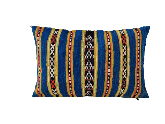 coussin berbere bleu