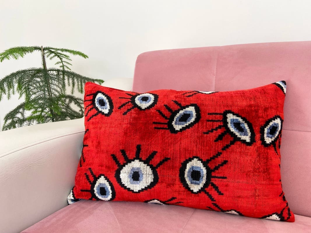 coussin ikat 