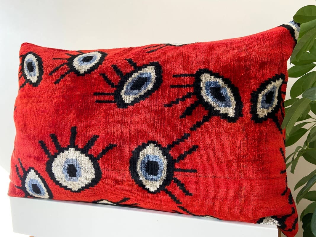 housse de coussin ikat