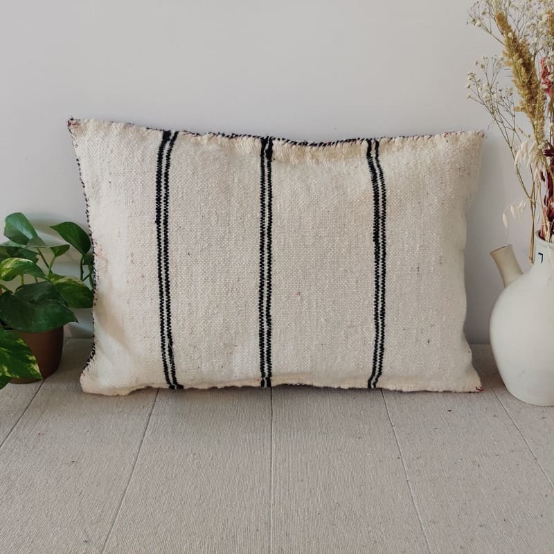 coussin kilim blanc