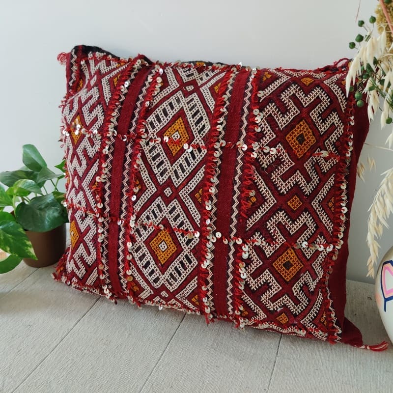 coussin berbere rouge