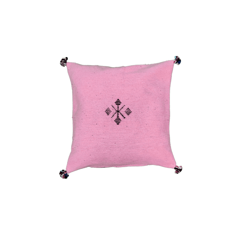 Coussin berbère Rose bonbon en Coton 