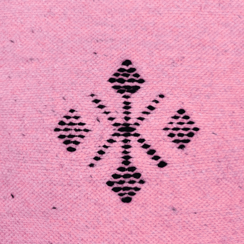 Coussin style Marocain Rose bonbon en Coton