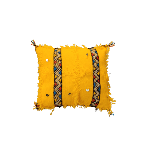 Coussins Marocains Traditionnels - Jaune 1 - Coussin