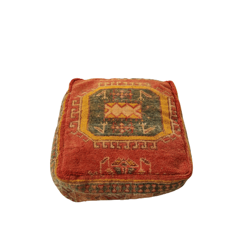 pouf berbere orange